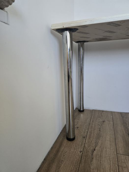 Masa din blat de mobila de bucatarie cu picioare demontabile inox 140 lungime pe 60 latime