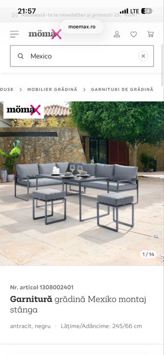 Masă terasă din set