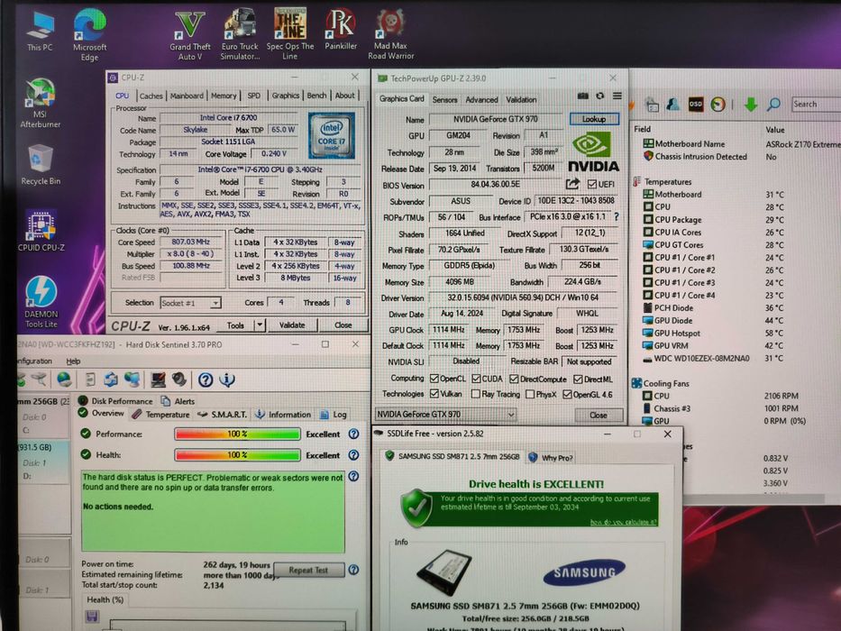 Unitate PC Gaming i7 6700 4Ghz/16GB DDR4/GTX970 4GB/SSD 240/1TB GTA V