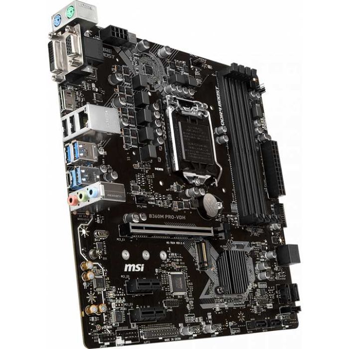 Placa de bază MSI B360M PRO-VDH + Procesor I5 9500F 6 nuclee, 3.00Ghz