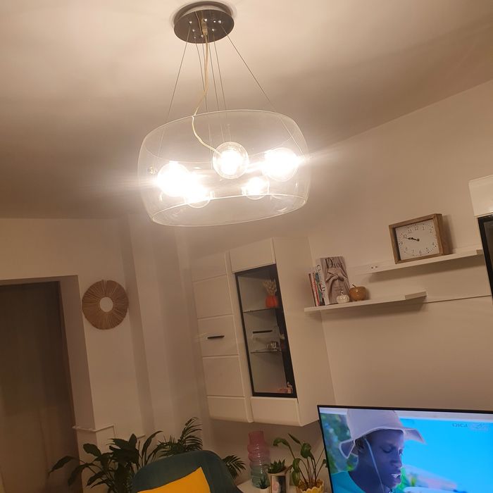 Lustra Audi - 10, SP5, din sticla, transparent