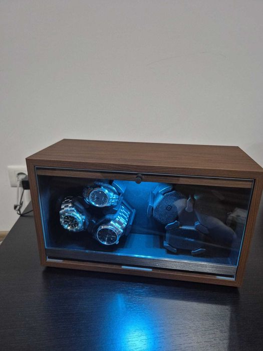 Cutie Intoarcere 6 Ceasuri Automate ANWBROAD, Lemn, LED, Resigilat