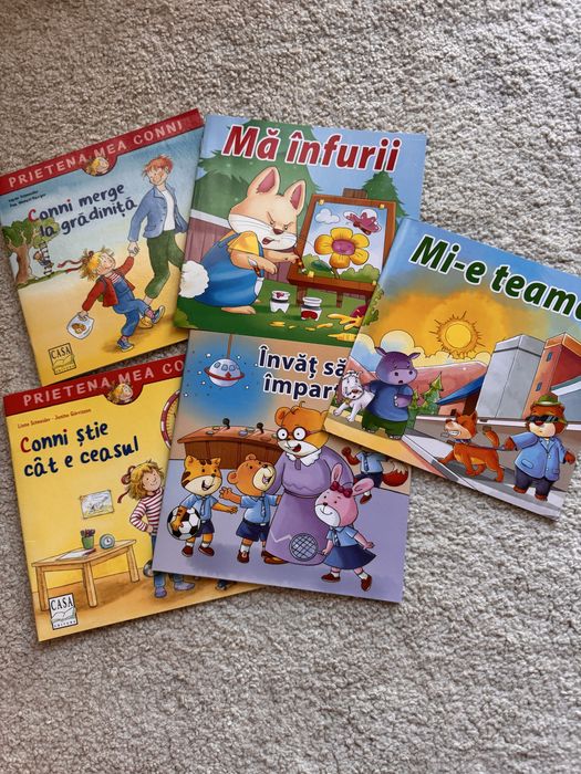 Set 5 cărți educative pentru copii – Dezvoltare emoțională și adaptare (seria Conni + Emoții)