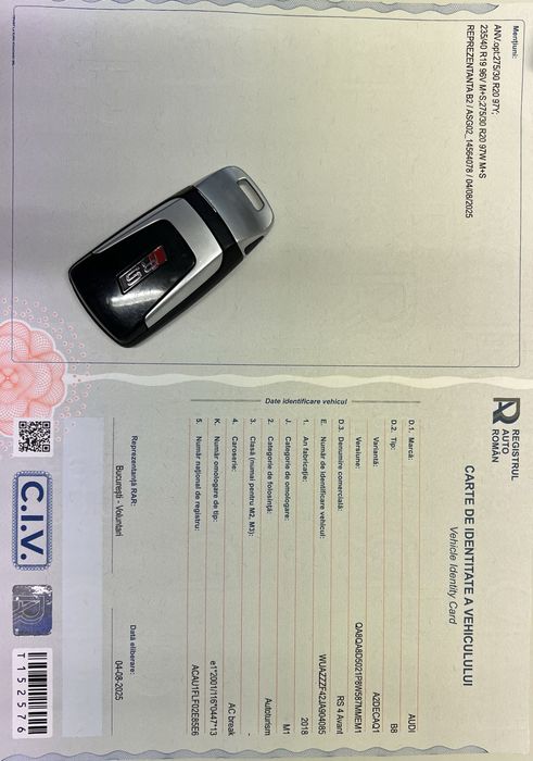 Audi RS4 450cp ceramic 2018 avariat