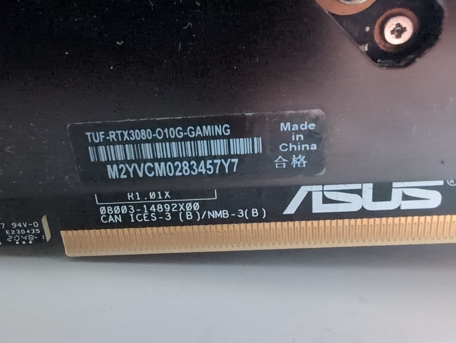 Nvidia RTX 3080 10GB Asus TUF GDDR6