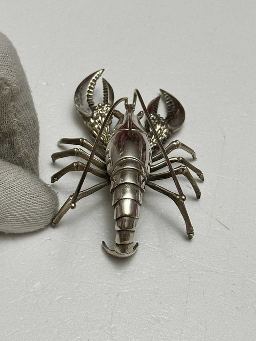 MINIATURA ARGINT 800 - RAC Mare - 9 x 6 cm - 48g. - Vintage !