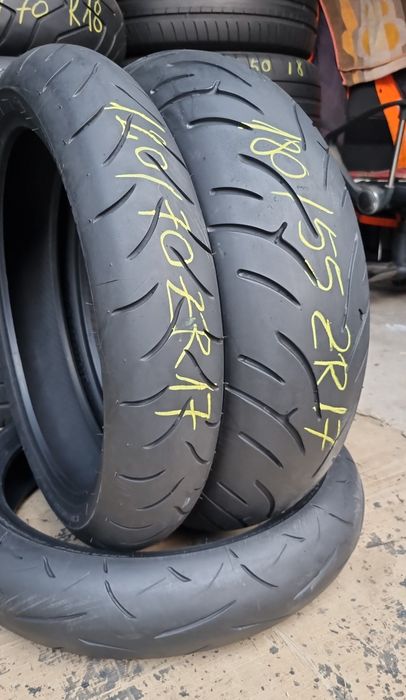 Set Anvelope Moto Bridgestone 120/70 ZR17// 180/55 ZR17 Stare Perfectă