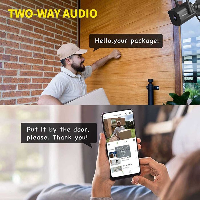 IP Камера на Septekon,1080p, двойна антена 2.4G WiFi двупосочно аудио