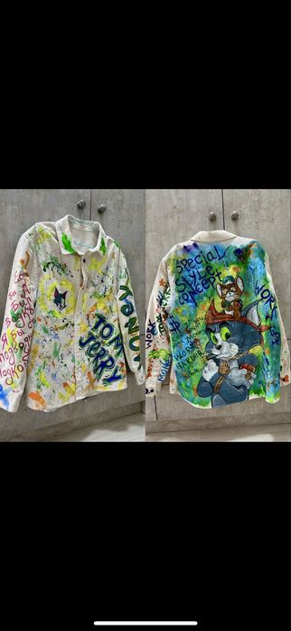 Продам джинсовые куртки джинсовки роспись на одежде