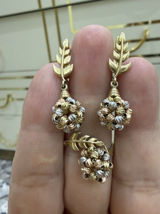 Тилла узук зирак комлект 585