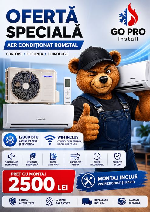 Montaj Aer Condiționat Timișoara  12000 BTU  De la 600 Lei