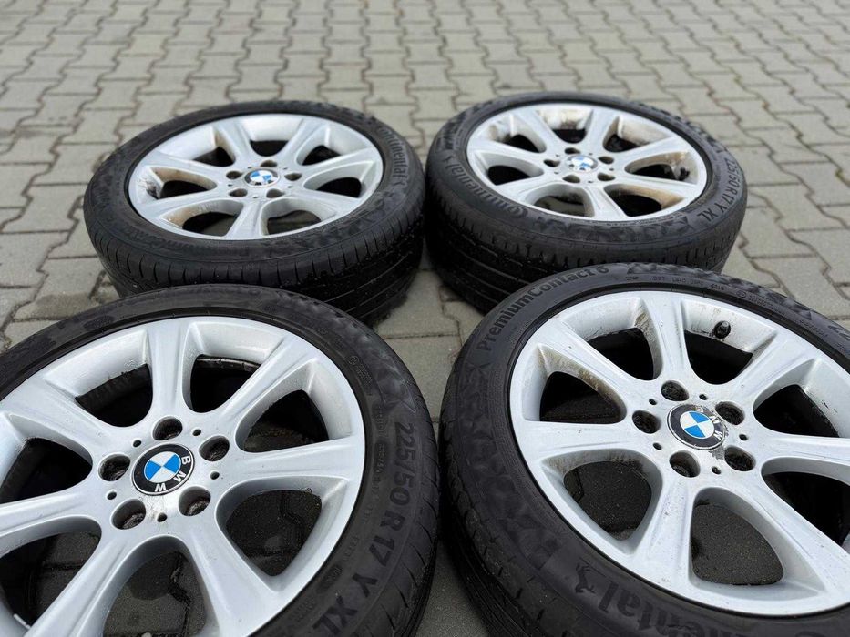 Set roti complet jante BMW + anvelope Continental 225/50 R17 de vara