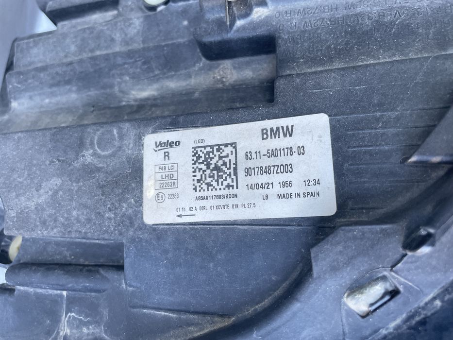 Десен ЛЕД фар БМВ Х1, Ф48 Фейслифт (desen LED bmw f48)