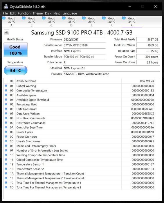 Samsung 9100 PRO 4TB bulk SSD M.2 NOU