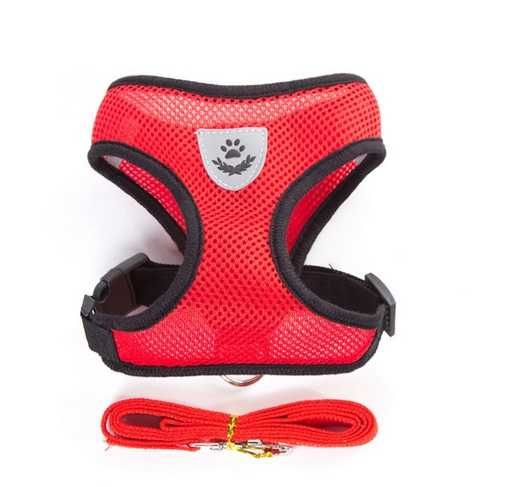 Нагръдник за куче с повод за малко куче котка жилетка каишка