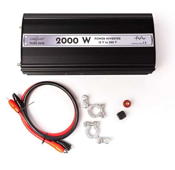 Invertor 12v/24v 2000w Auto/Rulota/Panouri Solare Unda Sinusoida Pura