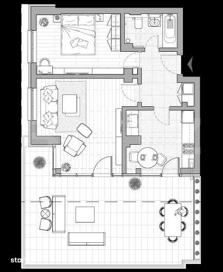 Apartament 2 camere, 54 mp, zona Palas — fotografia 3