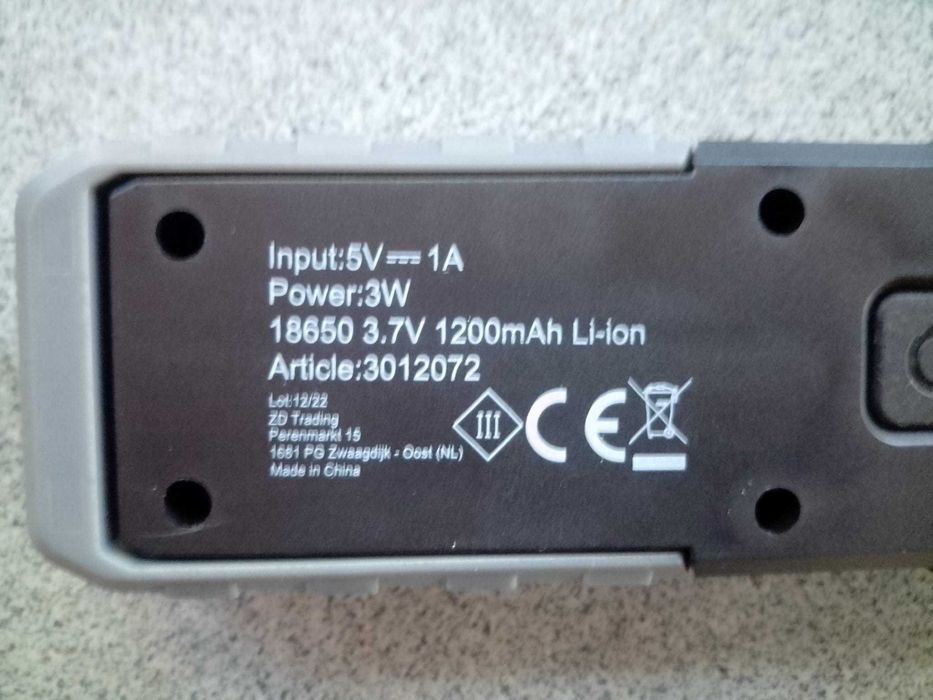 Lanterna+lampa de lucru Werckmann,2 in 1, reincarcabila