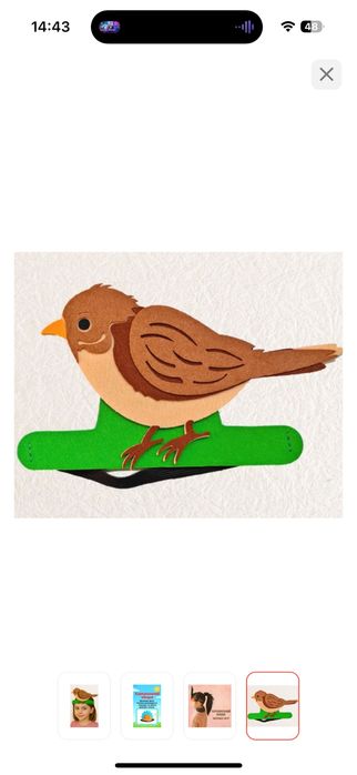 Продаётся карнавальный ободок «Птичка»