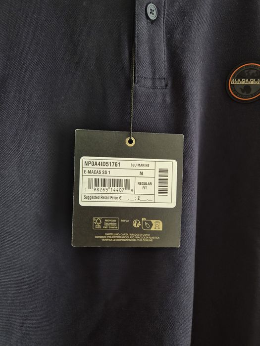 Tricou polo bleumarin Napapijri pentru barbati, marimea M, nou cu eticheta