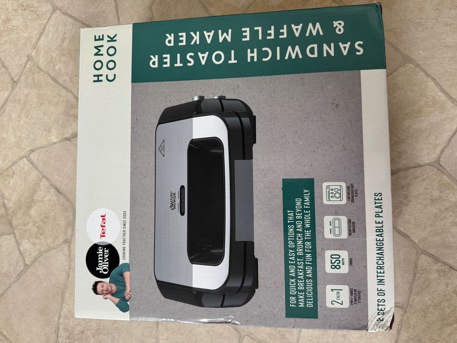Aparat Tefal 2 in 1 Sandwich Maker si vafe Jamie Oliver ,Nou la cutie!