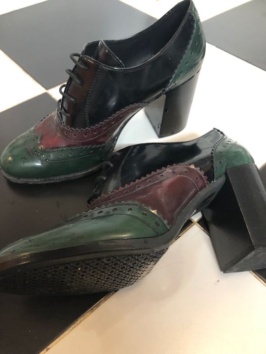 Geox оксфордки дамски обувки естествена кожа дебел ток 41