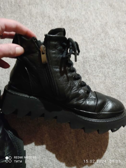 Кожени боти Aquamarine