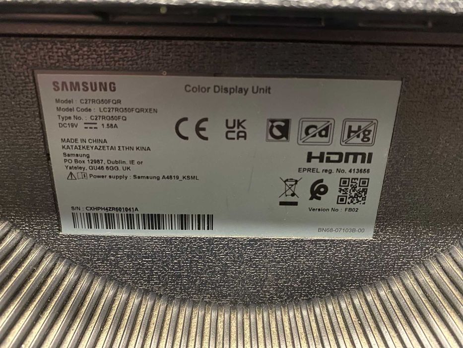 Hope Amanet P3 Monitor Samsung Odyssey 27" C27RG50FQR 240Hz