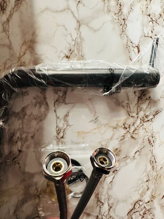 Vand Baterie bucătărie, metal negru periat