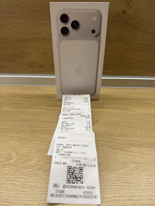 iPhone 17 Pro Max Silver 256GB-Нов запечатан 24м гаранция Технополис