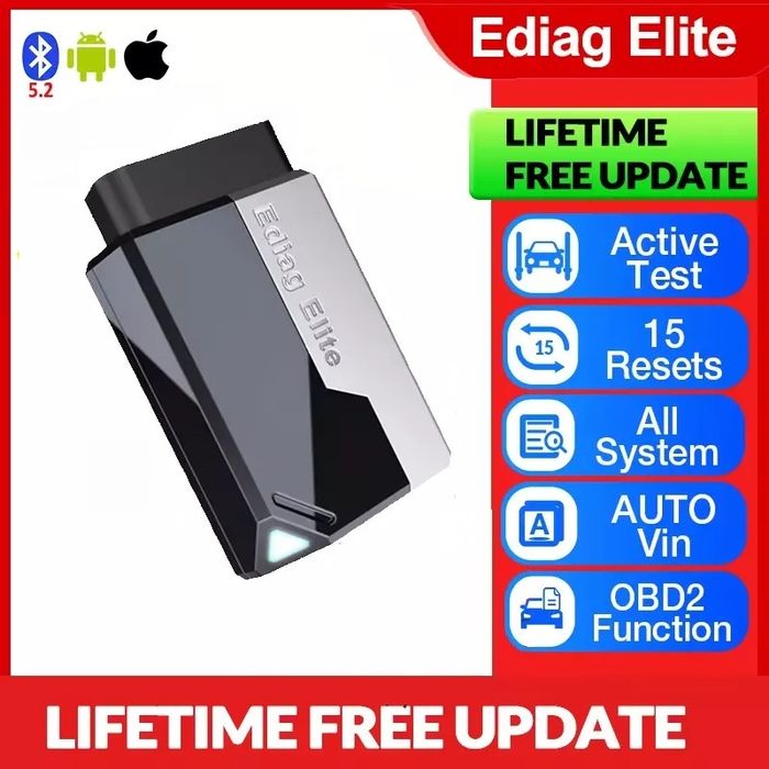 Tester auto EDIAG ELITE: diagnoza completa, 15 functii, Bluetooth