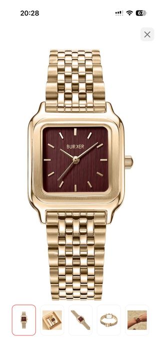 Часы BURKER Macy Gold Burgundy