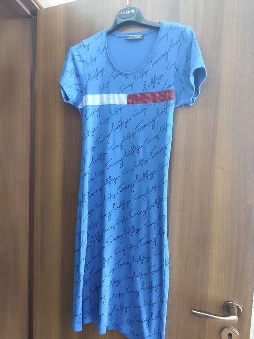 Дамска синя рокля S