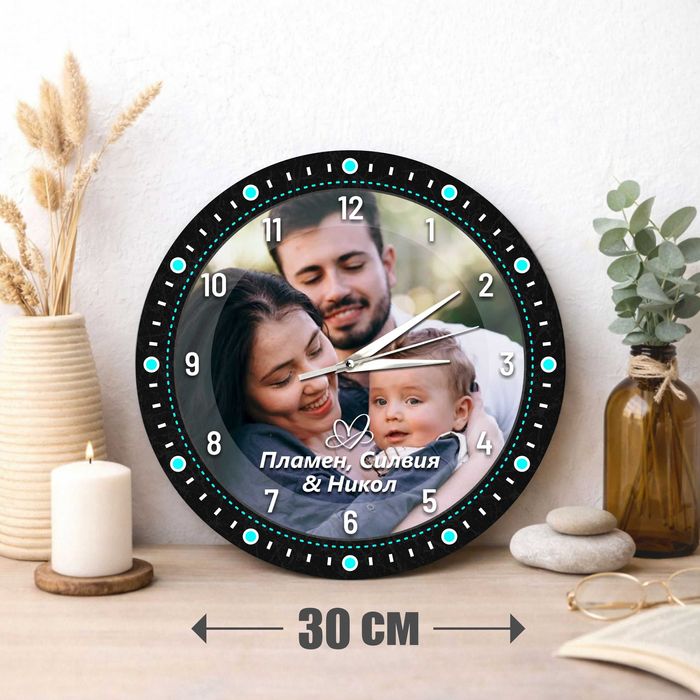 Часовник Колаж с 1, 8 или 12 снимки