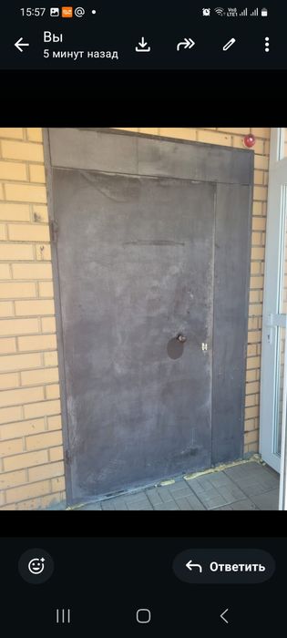 Продам металлическую дверь б/у