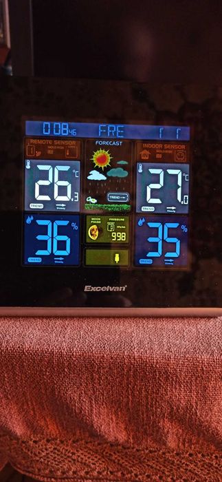 Цифрова метеорологична станция,безжичен вътрешен+външен сензор