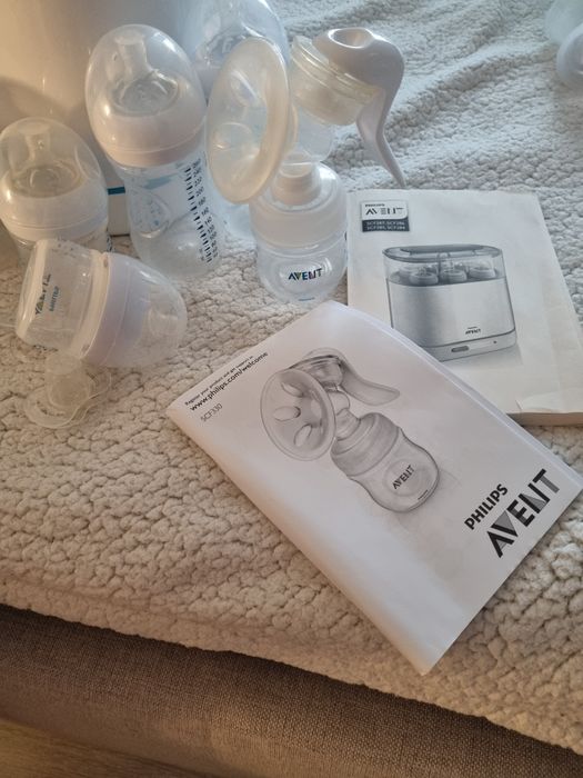 Pachet sterilizator, pompa san și biberoane