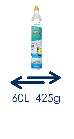 Пълнене на бутилки 425 гр. СО2 (Въглероден двуокис) за всички машини.