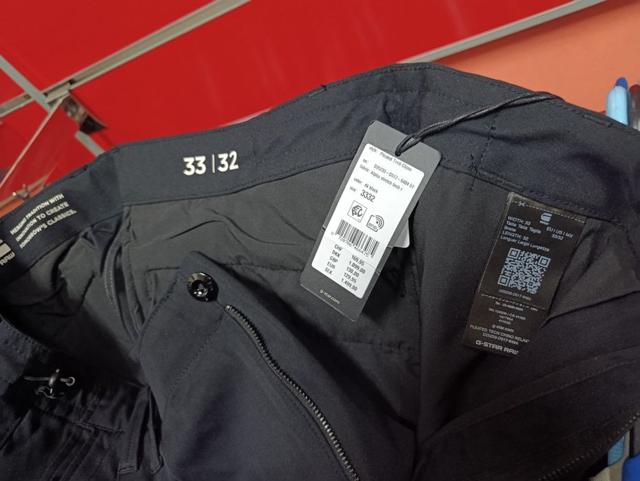 Уголемен панталон G-Star Raw Pleated W33 W34 W35 W36 W38 нов мъжки оригинален