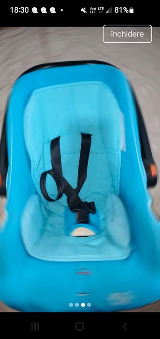Scaun auto copil baby turcoaz.