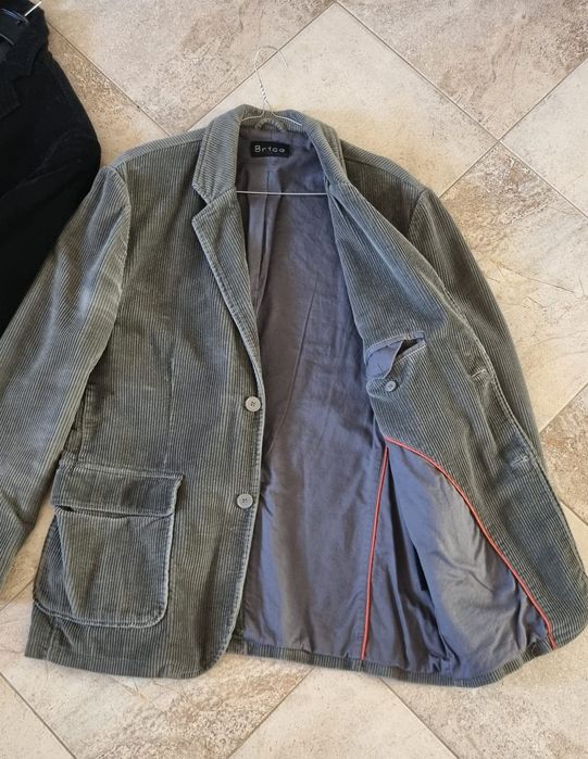 Haina Sacou barbati raiat gri și negru mărimea L