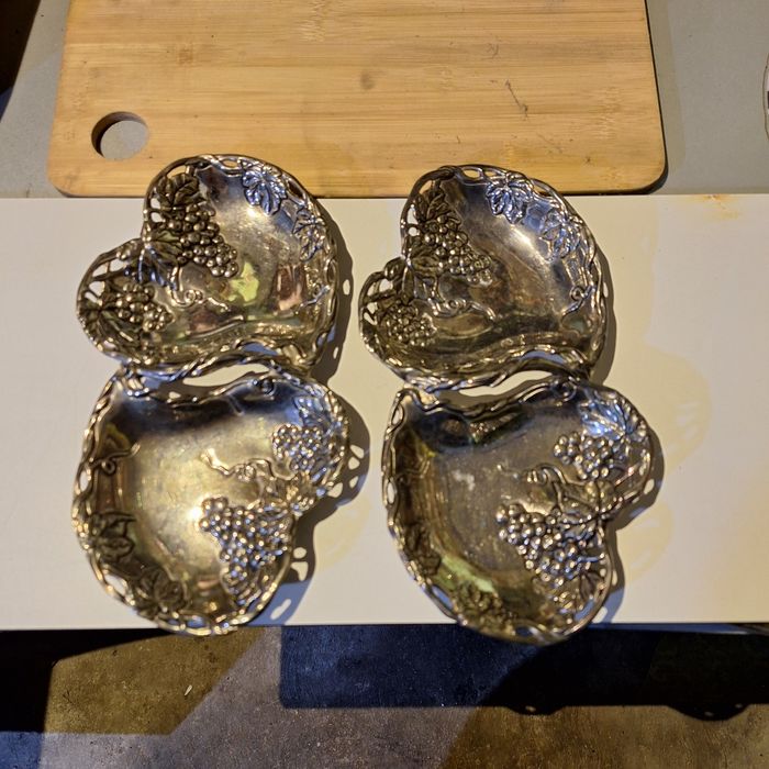 Set de 2 tavite decorative din inox