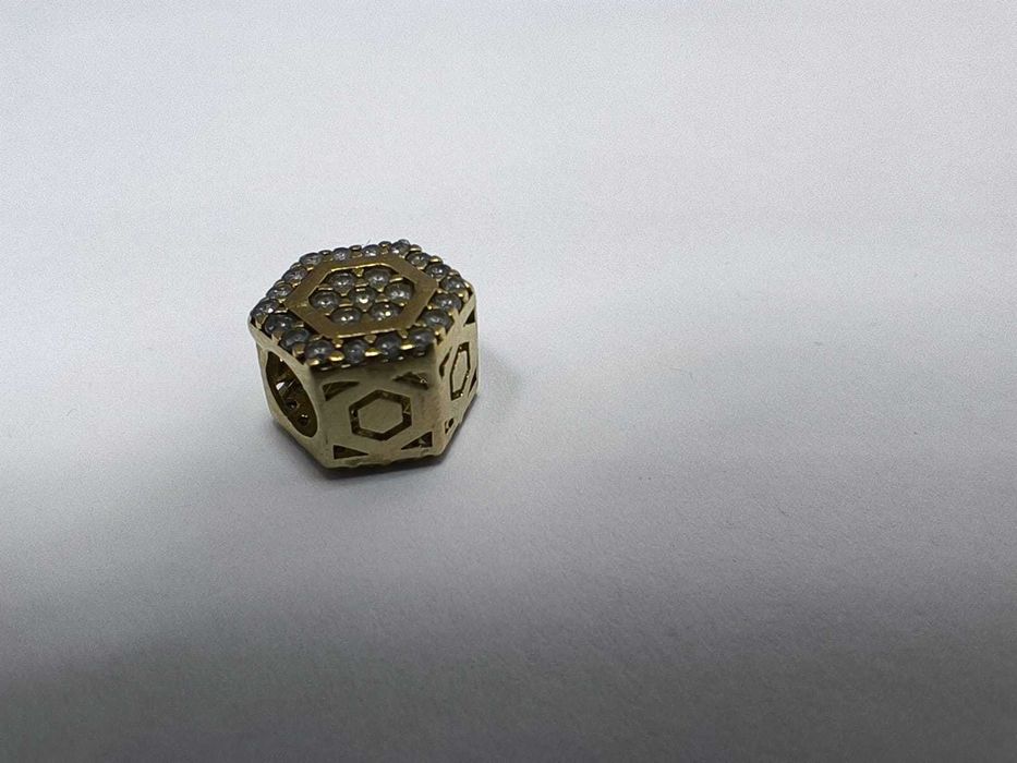 (Ag43) Charm  bratara  14K 1.85gr B3238.12 Garantie/Factura!