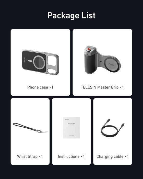 Грип за телефон TELESIN Master Grip iPhone 17 и 18 Pro Max