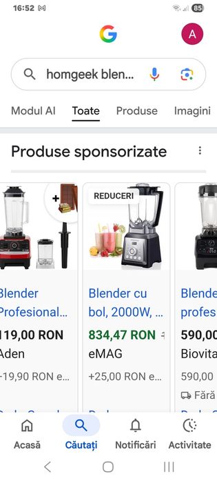 Bosch scule electrice si homgeek Blender