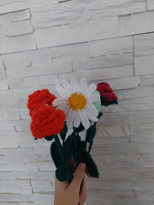 Плетени цветя- единични и букет