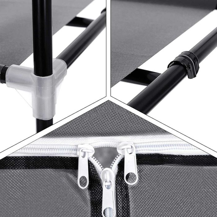 Dulap textil pliabil Songmics, 75×45×160 cm, gri