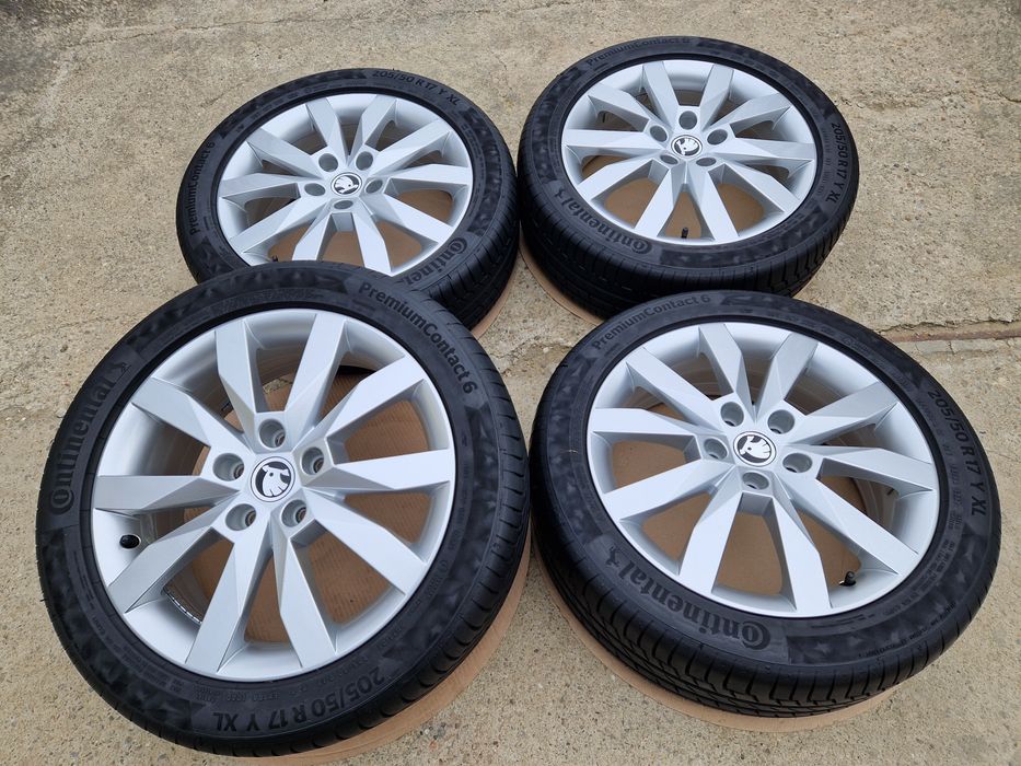 Roti/Jante 5x112 Skoda Octavia3 anvelope vara aprx Noi 205 50 17
