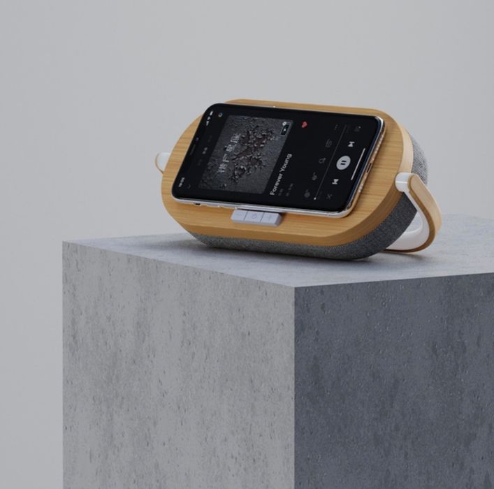 Нощна лампа с безжично зарядно,