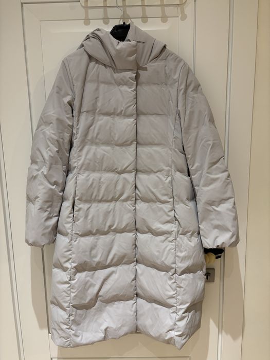 Пуховик Uniqlo Seamless Down Long Coat, размер S, серый